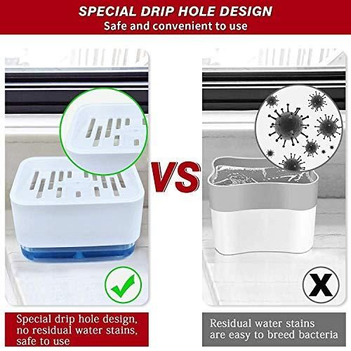 UPGRADED Liquid Soap Dispenser & sponge holder (WITH FREE SPONGE)